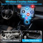 Mini Wireless CarPlay Adapter for iPhone, 2-in-1 for Apple CarPlay & Android Auto Adapter, Convert Wired to Wireless, Plug & Play, Auto Connect, USB to Type-C, No Delay, for iOS 10+ & Android 11+ - Image 6
