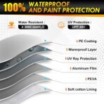6 Layer Heavy Duty Car Cover Custom Fit for Tesla Model 3 with Charging Port Flap, Waterproof All Weather Car Tarp Outdoor Protection with Cotton Lining - Image 3