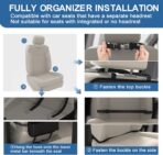 Car Backseat Organizer with Detachable Steering Wheel Tray, 11-Pockets Storage & Tablet Holder, Kids Kick Mats Protector - Travel Accessories (1-Pack) - Image 9
