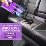 Viewsun 17PCS Car Cleaning Kit, Purple Car Interior Detailing Kit with High Power Handheld Vacuum, Detailing Brush Set, Windshield Cleaner, Cleaning Gel, Complete Auto Accessories for Women Gift - Image 7