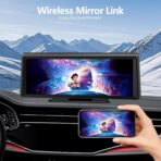 8.1" Portable Wireless Carplay Screen for Car, 2K Dash Cam & 1080P Backup Camera, Touchscreen Car Stereo with Apple Car Play/Android Auto, GPS, Bluetooth, Mirror Link, Voice Control for All Vehicles - Image 7