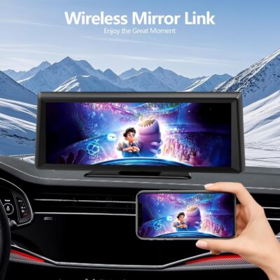 8.1" Portable Wireless Carplay Screen for Car, 2K Dash Cam & 1080P Backup Camera, Touchscreen Car Stereo with Apple Car Play/Android Auto, GPS, Bluetooth, Mirror Link, Voice Control for All Vehicles - Image 7
