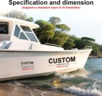 2 Pack Custom Boat Registration Numbers & Name Decal - Personalized Vinyl Boat Stickers - UV/Fade Resistant, Marine Lettering for Hulls & Windshields, Auto, Car, Window, Business, Glass, Truck - Image 5