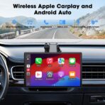 Carplay Screen for Car, 9'' Wireless CarPlay & Android Auto- Upgrade Portable Touchscreen with Bluetooth, Mirror Link, Voice Control, Hands-Free Calling,Plug & Play Car Play Screen - Image 2