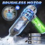 Saker Handheld Car Vacuum Portable Cordless17000PA Mini Air Duster Blower Rechargeable Foldable Vacuum Cleaner with Brushless Motor for Home, Office Pet HL132 Black - Image 2