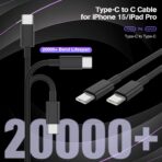 for iPhone 17 16 15 Car Charger Fast Charging, 40W Dual Port USB C Car Charger with 2Pack USB C Cable 3ft,Type C Car Adapter for iPhone 17 Air/ 17 16 15 Pro/Pro Max,iPad Pro,iPad Air 5/4/Mini-Black - Image 5