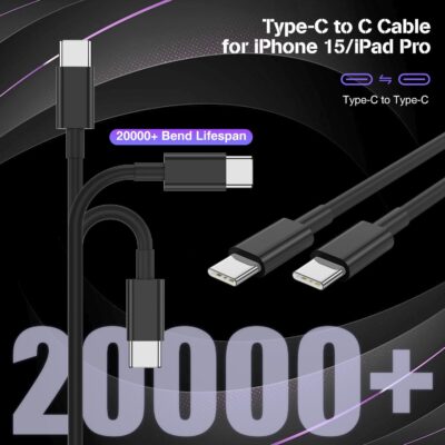 for iPhone 17 16 15 Car Charger Fast Charging, 40W Dual Port USB C Car Charger with 2Pack USB C Cable 3ft,Type C Car Adapter for iPhone 17 Air/ 17 16 15 Pro/Pro Max,iPad Pro,iPad Air 5/4/Mini-Black - Image 5