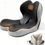 Adult Booster Car Seat Cushion, Office Chair Cushion,Truck Seat Cushion, Memory Foam Seat Cushion Increase Height by 3.94 Inch, Car Cushions for Driving Long Sciatica Tailbone Pain Relief