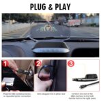 OBD2 Digital Speedometer for Car with Turn Indication, OBD2 & GPS Dual System, RPM, Water Temp, PSI, Volt, Mileage, 4 Alarm, Heads up Display HUD Projector MPH for Most 2008+ Sedan - Image 7