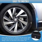 Car Mud Flaps, 12 × 8.5In Flexible & Bendable Splash Guards Set, Vehicle Front & Rear Mudflaps Protection with Screws, Car Exterior Accessories for Sedan, SUV - Image 5
