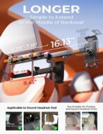 LISEN for iPad Holder Car Road Trip Essentials Activities for Kids Travel Gifts Car Accessories for Women Interior, Truck Accessories 3in1 Tablet Holder Back Seat Car Organizer Camping Headrest - Image 8