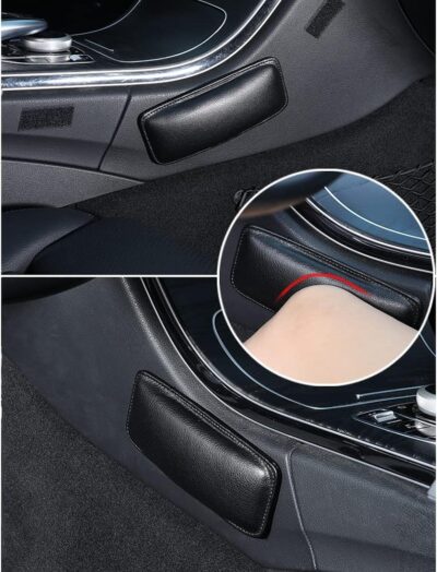 2PCS Car Knee Cushion,Soft Leather Car Door Armrest Pad for Knee Leg Elbow,Universal Car Center Console Cushion Pad Comfort Pillow for Automotive Interior Accessories (Black) - Image 5
