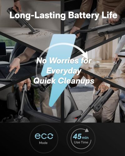 HOTO BlowVac™ Handheld Vacuum Cordless, Car Vacuum Cleaner with 23000Pa High Power, 3 Suction Modes, Electric Compressed Air Duster Blower for Car Interior, Desk, Boat, Home, Outdoor - Image 4