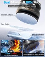 Upgraded Vacuum Magnetic Car Phone Holder for Your Car [120LBS Ultra Suction Cup & 3000gf Magnet] 780° Adjustable Foldable Cell Phone Mount for Magsafe Dashboard Car Bracket Stand for iPhone & Android - Image 7