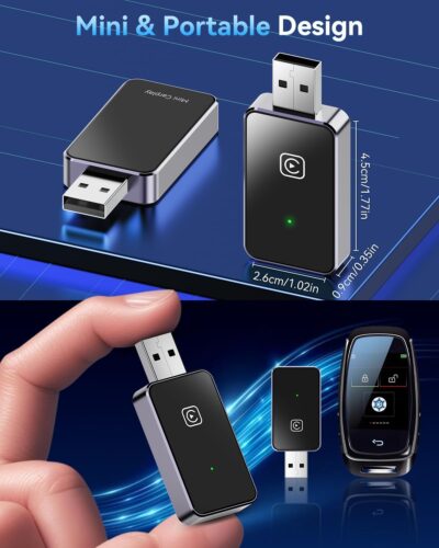 Wireless CarPlay Adapter for iPhone 2025 Upgraded, for Apple CarPlay Wireless Adapter, Plug and Play, Convert Wired Carplay for iOS 10+ - Image 3