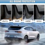 Car Mud Flaps, 12 × 8.5In Flexible & Bendable Splash Guards Set, Vehicle Front & Rear Mudflaps Protection with Screws, Car Exterior Accessories for Sedan, SUV - Image 4