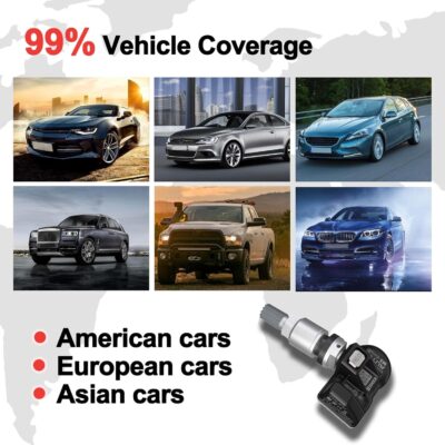 Autel TPMS Sensors Set of 4, Programmable Mx Sensor for Tire Pressure,315MHz + 433MHz Press-in OE-Level(Metal valves) Programmed by TS408S TS508WF TS601 TS900 MS906TS ITS600 - Image 5