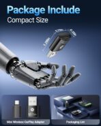 Wireless CarPlay Adapter for Apple iPhone（2026 Upgraded） Mini Design, Converts Factory Wired to Wireless Adapter for CarPlay, Plug and Play, Auto Connect Fast and Stable(Black) - Image 9