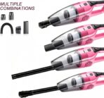 Car Vacuum Cleaner – 9000PA High Power Suction, DC 12V Portable Handheld Auto Vacuum with Attachments, Mini Car Interior Cleaner for Pet Hair, Dust, Crumbs, and Debris (Blush Pink) - Image 5