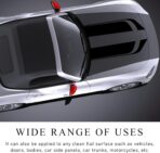 Car Hood Decal Sticker, Racing Stripe Graphic Stickers for Auto Body Skirt Roof Hood Bumper, Automotive Exterior Decoration Vinyl Decal for Car SUV Truck, Car Accessories (Black) - Image 6
