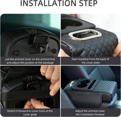 TourKing Car Armrest Cushion,5-in-1 Center Console Cover,Arm Rest Cover for Car,Car Armrest Storage Box, Tissue Box Slot, Phone Slot for Sedans, Car Accessories Interior Organizers for Most Cars - Image 8
