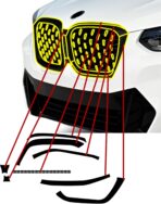 BOGAR TECH DESIGNS for BMW X4 2022-2025 Front Chrome Delete – Precut Vinyl Overlay Kit, Gloss Black Blackout Trim