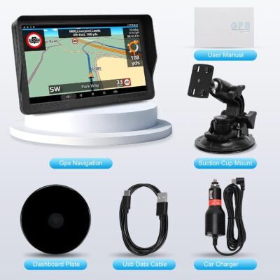 9" GPS Navigator for Car Truck RV, GPS Navigation System with 2026 Maps Free Lifetime Updates, Custom Truck Routing, Speed Camera Alerts, Day/Night Mode (Blue) - Image 5