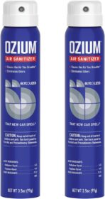 Ozium 3.5oz Air Sanitizer Spray & Odor Eliminator for Homes, Cars, Offices and More, New Car Smell, (Pack of 2)