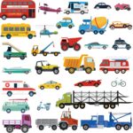 decalmile Cars Wall Stickers Transports Kids Room Wall Decor Peel and Stick Wall Decals for Boys Children's Room Nursery Bedroom Classroom