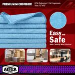 AIDEA Microfiber Cleaning Cloth Blue,150PK, Shop Rags, Microfiber Towels for Cars, Dusting Cloth Lint Free Rags, Absorbent Towels for SUVs, House, Kitchen, Mechanic, Workshops, 12"×12" - Image 6