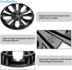 4-Pack Universal Hubcaps Replacement R14 14 inch, Steel Wheel Rim Cover for Most Cars Trucks Sedans SUV, 14" 14 in Wheel Covers Hub Caps (Gray+Black Color) - Image 6