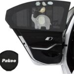 Car Window Shade for Baby, UV Protection Breathable Mesh Baby Window Covers, Universal Fit Stretchable Sun Shades, Keep Car Interior Cool and Comfortable for Toddler Kids Children (2 Pack)