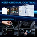 Mini Wireless CarPlay Adapter for iPhone, 2-in-1 for Apple CarPlay & Android Auto Adapter, Convert Wired to Wireless, Plug & Play, Auto Connect, USB to Type-C, No Delay, for iOS 10+ & Android 11+ - Image 5