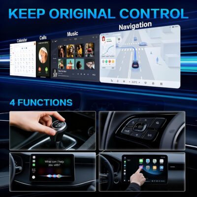 Mini Wireless CarPlay Adapter for iPhone, 2-in-1 for Apple CarPlay & Android Auto Adapter, Convert Wired to Wireless, Plug & Play, Auto Connect, USB to Type-C, No Delay, for iOS 10+ & Android 11+ - Image 5
