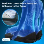 Heightening Car Seat Cushion for Better View- Seat Cushion for Car Reduces Lower Back Pressure& Support Spine- Truck Seat Cushion for Long Trip-Black - Image 4