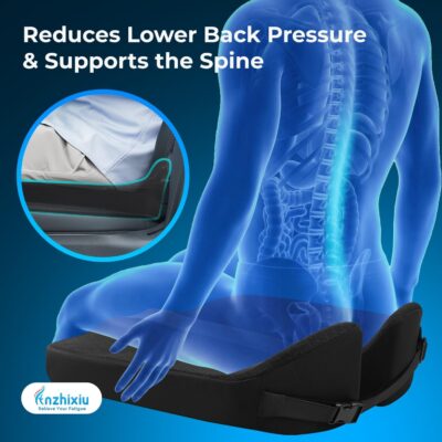 Heightening Car Seat Cushion for Better View- Seat Cushion for Car Reduces Lower Back Pressure& Support Spine- Truck Seat Cushion for Long Trip-Black - Image 4