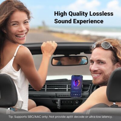 UGREEN Bluetooth 5.4 Car Adapter, Hands-Free Call & Noise Cancelling AUX to Bluetooth Adapter for Car, 3.5mm Audio Blue-Tooth Receiver for Cars Stereo Home Speaker - 15H Battery Life - Image 8