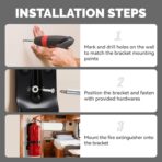 INMOZATA 5 Pack Fire Extinguisher Mount Bracket, 5 LB Fire Extinguisher Brackets Metal Strap Holder for Homes, Warehouses, Cars, Factories, Ships - Image 4