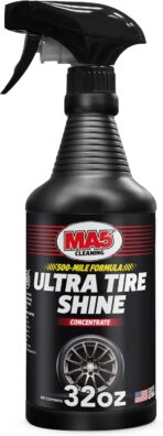MA5X Ultra Tire Shine | Wet-Look Car Tire Shine Spray & Protectant | Tire Black Finish, No-Sling Formula, Professional Concentrated Shine | 32oz Spray Bottle | Pack of 1