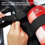 Fire Extinguisher Holder, Roll Bar Adjustable Extinguisher Strap Brackets with USA Flag Pattern, Secure Fire Extinguishers Mount Replacement for Wrangler CJ JK JKU TJ JL JLU (Black) - Image 6