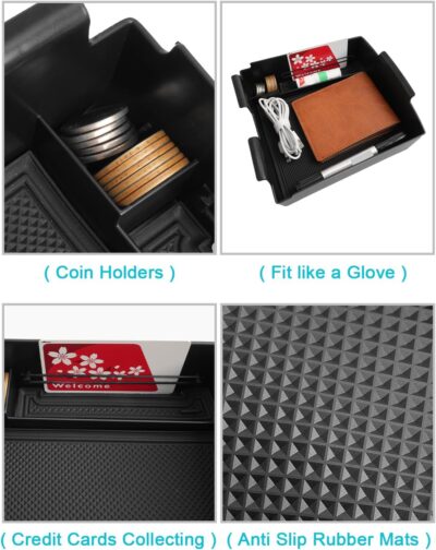 CDEFG 2Pcs Lower Center Console Tray Floor Console Organizer with Cup Holder Compatible with 2025 2026 Hyundai Tucson Limited Accessories Middle Console Storage Box - Image 7