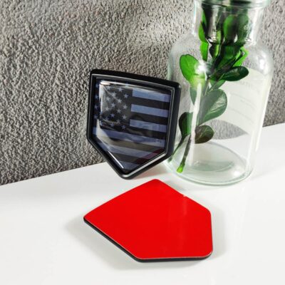 Newperlite All Black US American Flag Decal Sticker Car Emblem USA Flag Car Decoration Accessories Chrome Shield for Truck Vehicles Cars, 2 Pack - Image 2