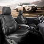 Coverland Custom Fit Car Seat Covers for Car Compatible with [Accord, Camry, Civic, Malibu, Taurus, Focus, Sonata, Altima] Premium Waterproof Non-Slip Interior Protector [Front Black- Size Chart A10]