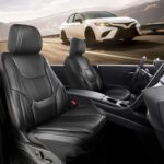 Coverland Custom Fit Car Seat Covers for Car Compatible with [Accord, Camry, Civic, Malibu, Taurus, Focus, Sonata, Altima] Premium Waterproof Non-Slip Interior Protector [Front Black- Size Chart A10]