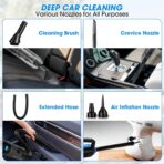 25PCS Car Cleaning Kit, Car Detailing Kit Interior with High Power Handheld Vacuum Cleaner, Windshield Cleaner, Cleaning Gel, Professional Auto Accessories for Men, Women - Image 4