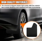 4PCS Universal Car Mud Flaps, Flexible Bendable Car Splash Guards Set with Fastener Rivet Clips, Universal Off-Road Front & Rear Mudguard Accessories for Pickup, SUV, Truck (Black) - Image 3