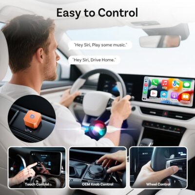 OTTOCAST Mini 3.0 (Pot) 2025 2-in-1 Wireless CarPlay/Android Auto Adapter, 5GHz WiFi, Auto Connect for 2016+ Cars - Image 4