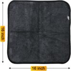 GLIMGLINT 3-Pack Microfiber Towels for Car (16"x16", 600GSM), Ultra Absorbent Cleaning Cloth, Non-Scratch & Streak-Free for Cars, Trucks, Motorcycles - Image 2