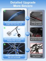 Upgraded Nmoiss Windshield Sun Shade Umbrella [Ice Rib] High Speed ​​Cooling 99% UV Blocking Protects Car from Sun and Heat Damage, Keeps Cool and Protects Interior Medium (56" L x 31" W) - Image 6