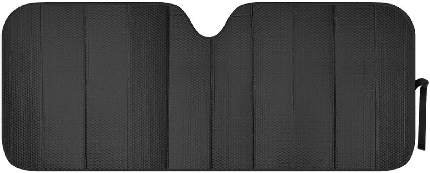 71e5tp7NbEL._AC_SL1500_.jpg Motor Trend Windshield Sunshade for Car, Truck & SUV, Black - Folding Sun Shade for Front Window, Auto Sun Visor Heat Protection, UV Rays Blocker (58 x 24 Inch) - Image 1